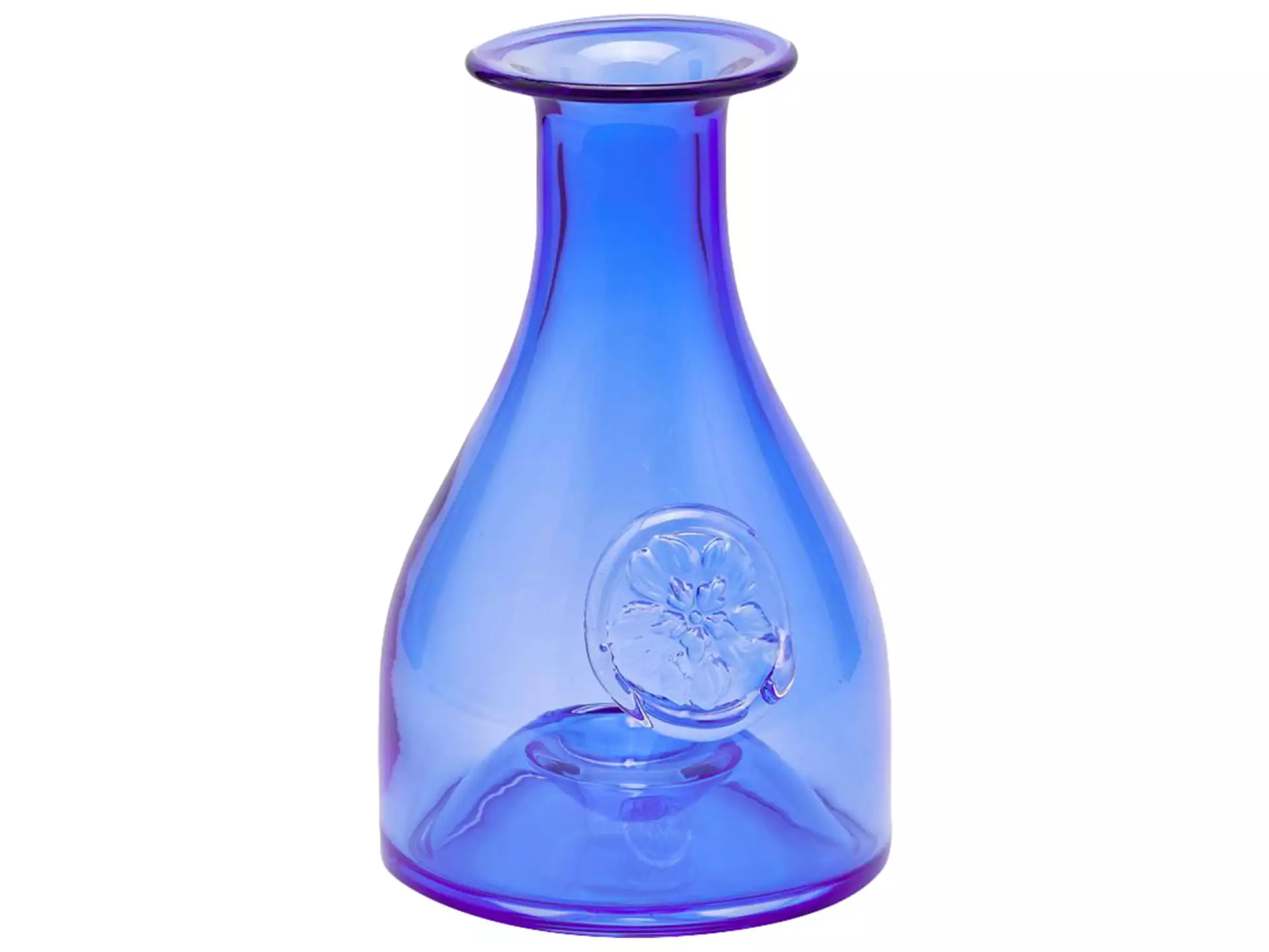 Vase Flaschenvase mit Wappen Blau H: 25 cm Edg / Farbe: Blau
