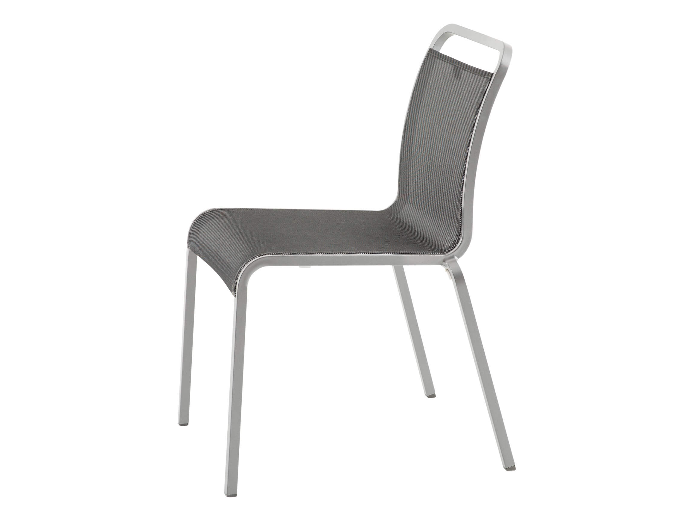 Gartenstuhl Oskar, Textilene, Grau, Stapelbar, b 57,5