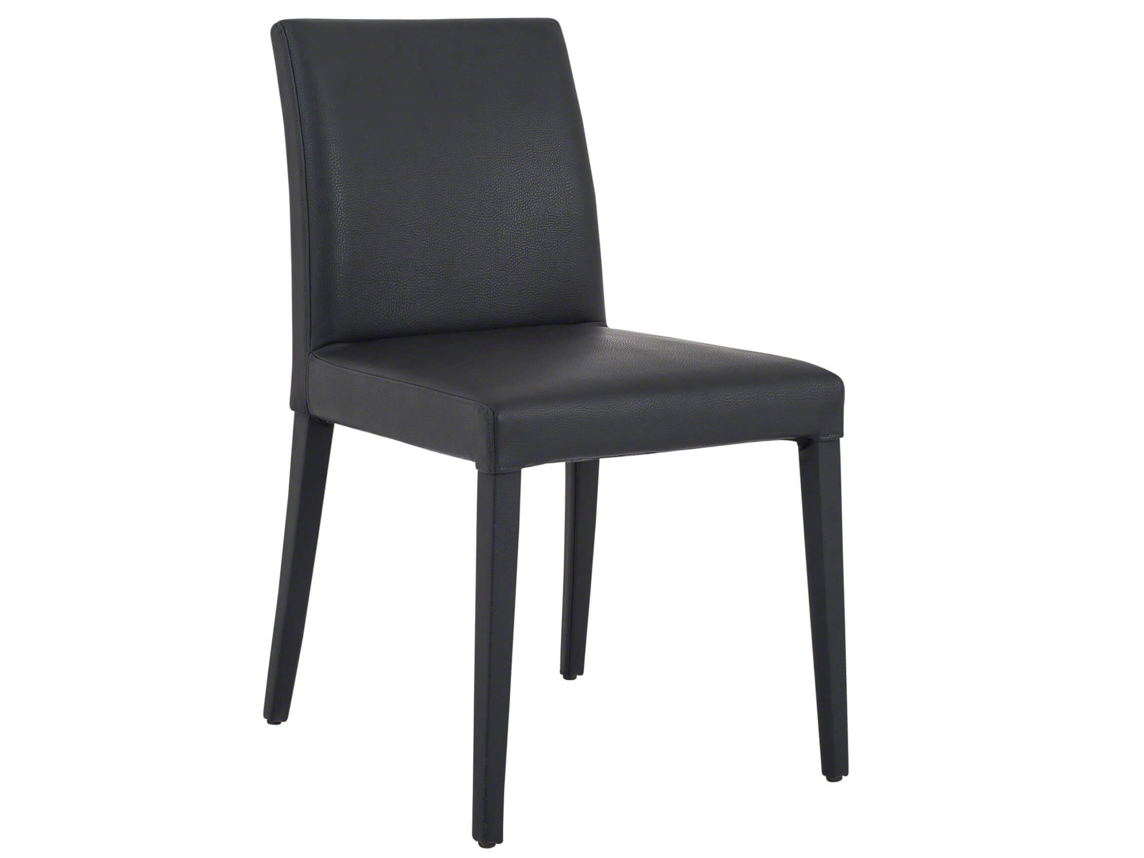 Chaise Salm, cuir textile, anthracite, l 50 cm p 61 cm h 87 cm