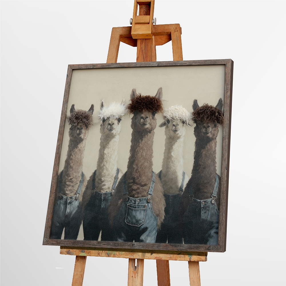Gemälde-The Flufffather Alpaca Crew-image LAND