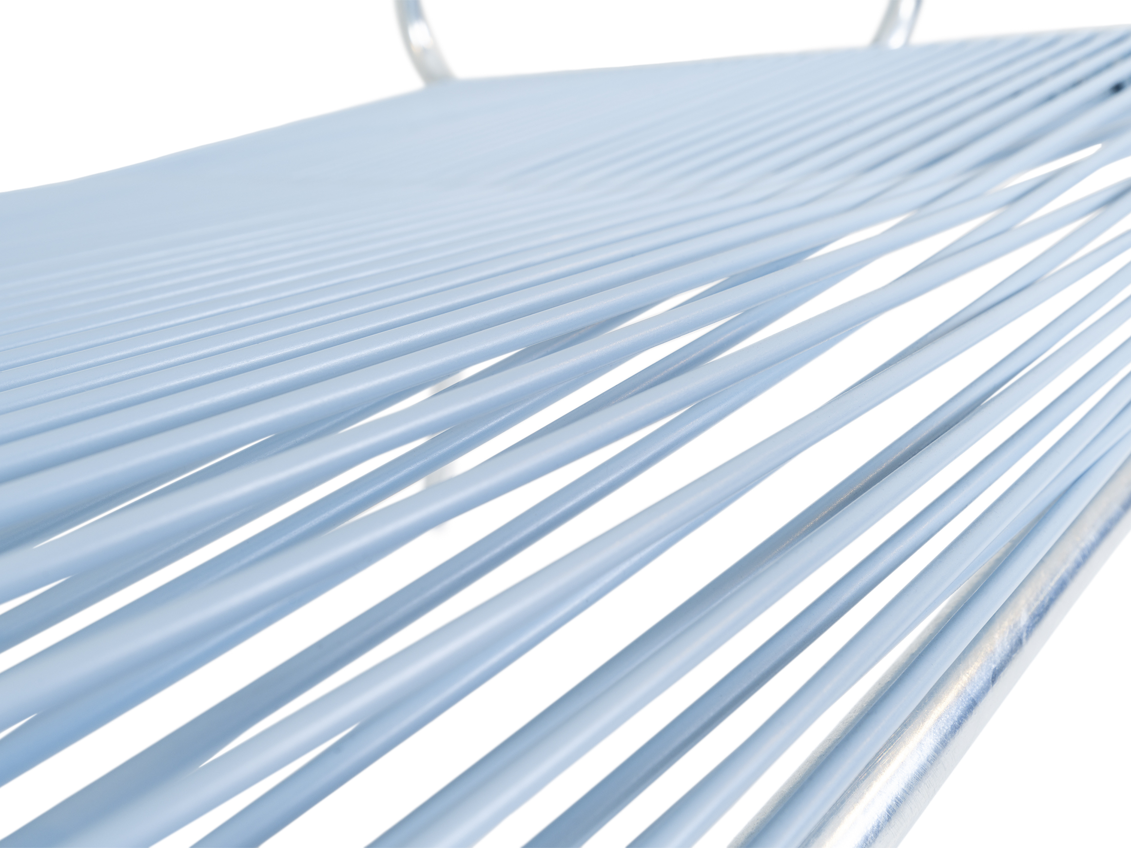 Spaghettisalon-Sessel Rigi mit Armlehnen von Schaffner / Farbe: Pastellblau / Grösse: x cm