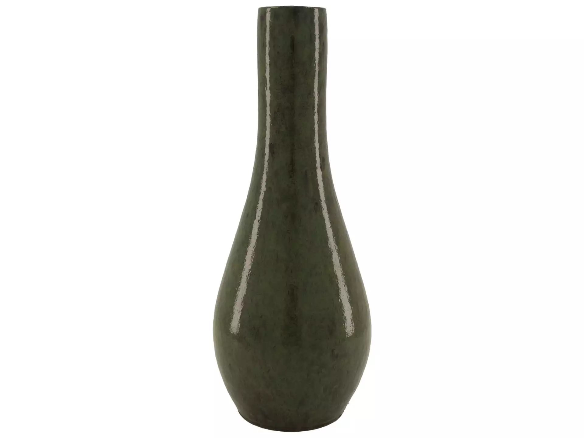 Flasche Keramik Dunkelgrün D: 14 cm Decofinder
