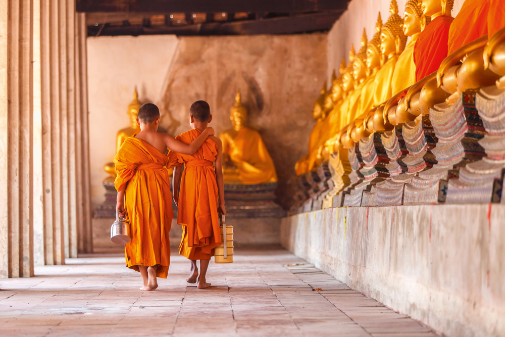 Alubild Buddhistische Mönche image LAND