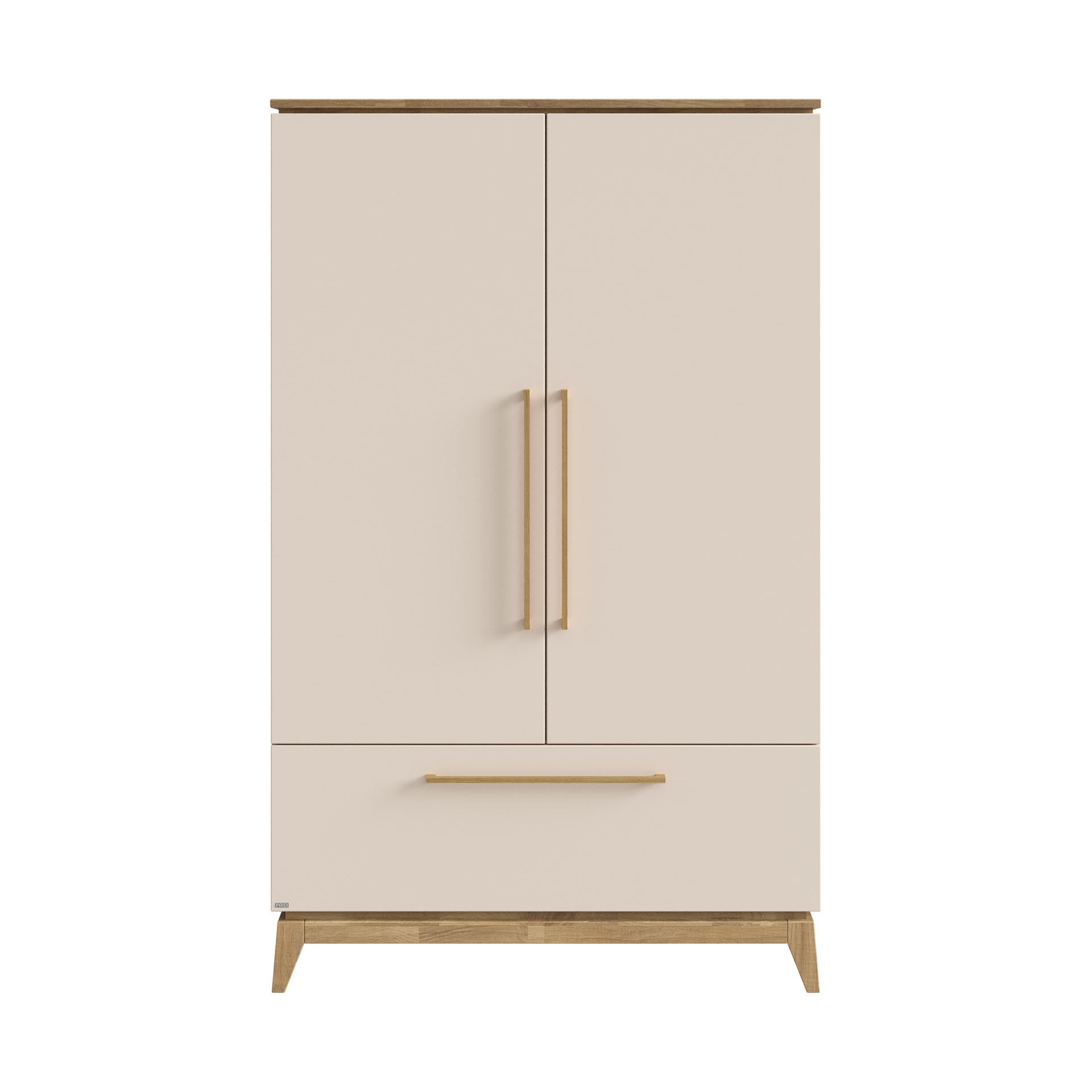 Drehtürenschrank Stanny von Paidi / Farbe: Beige, Eiche / Grösse: 124 x 58 cm