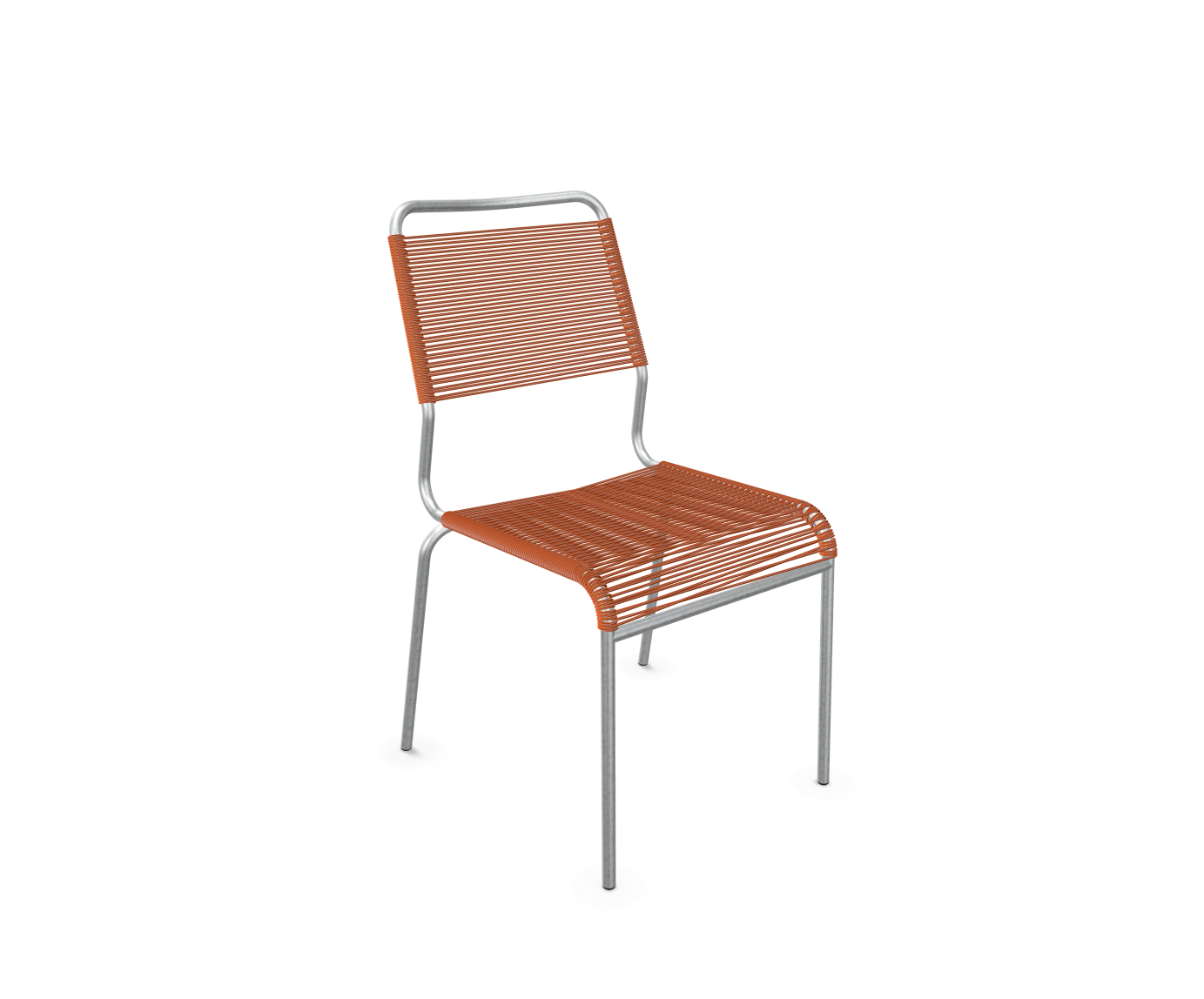 Spaghetti-Stuhl Rigi Feuerverzinkt von Schaffner / Farbe: Orange / Grösse: 47 x 65 cm